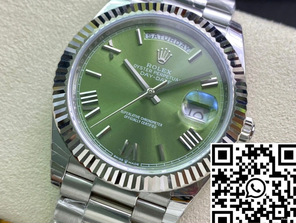 Green Olive Date M228239-0033 Day Factory Dial EW Rolex 0207